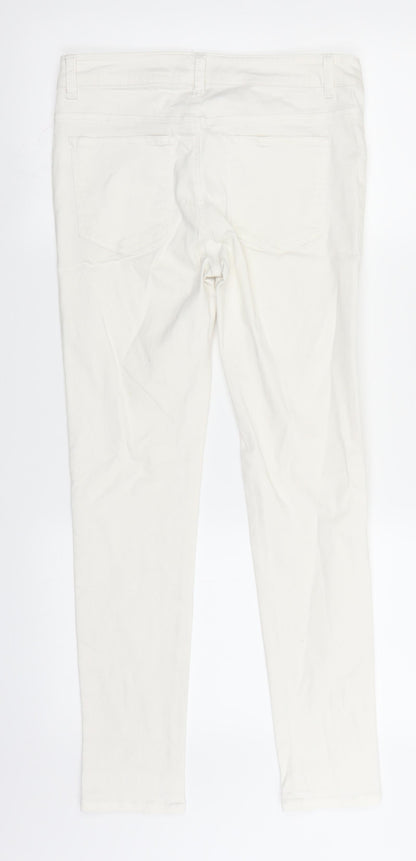 BikBok Womens White  Denim Straight Jeans Size M L26 in
