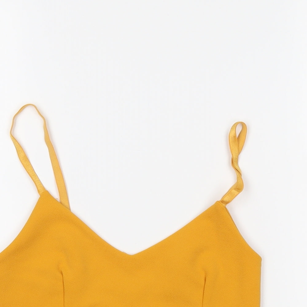 Quiz Womens Yellow   Cropped Tank Size 8