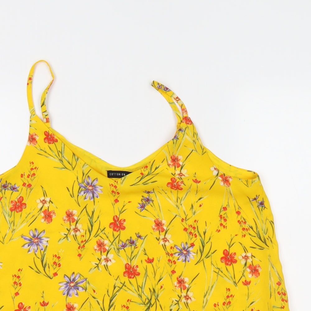 cotton:on Womens Yellow Floral  Camisole Tank Size S