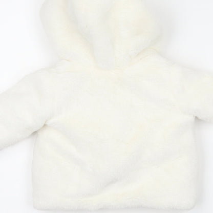 George Girls White   Jacket Coatigan Size 3-6 Months