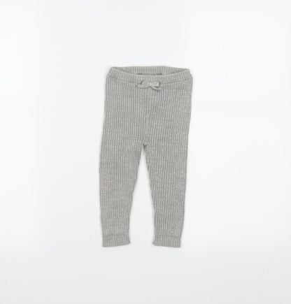 Vertbaudet Girls Grey   Sweatpants Leggings Size 3-6 Months