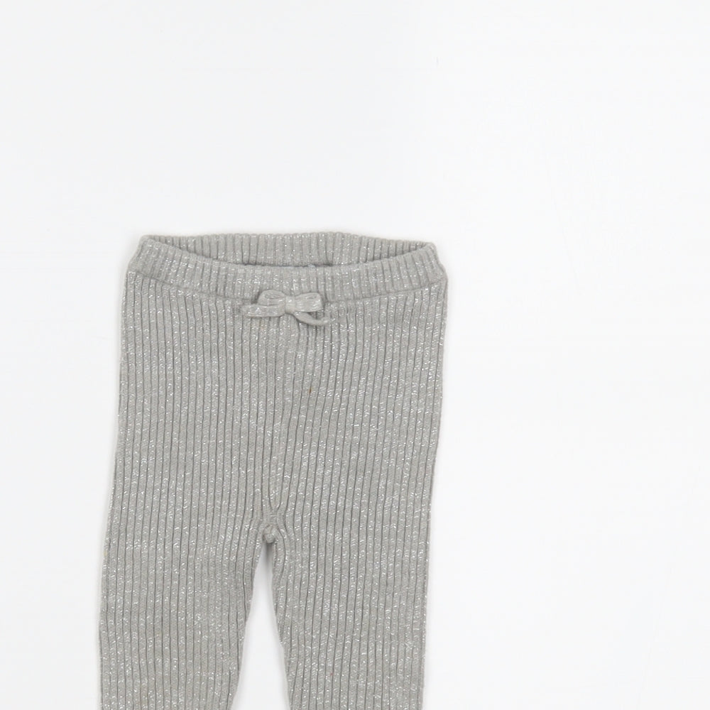 Vertbaudet Girls Grey   Sweatpants Leggings Size 3-6 Months