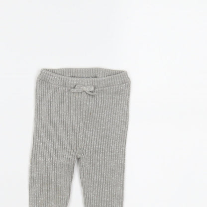 Vertbaudet Girls Grey   Sweatpants Leggings Size 3-6 Months