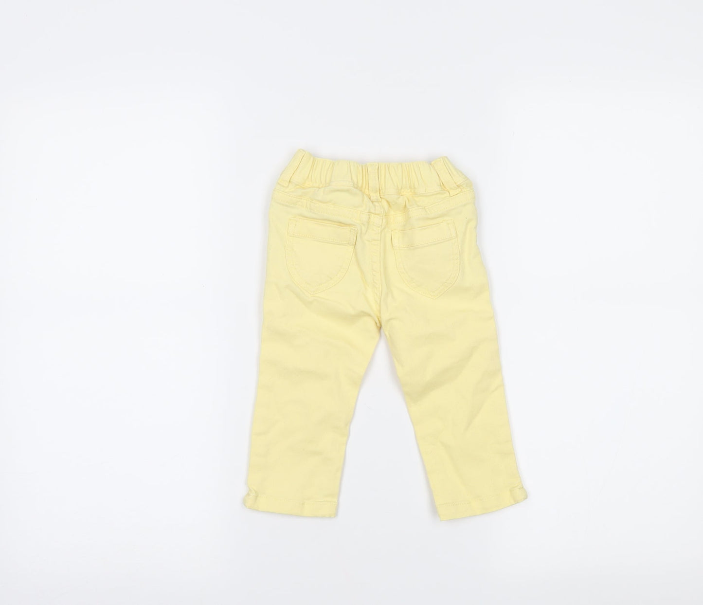 m Girls Yellow  Denim Capri Jeans Size 6-9 Months