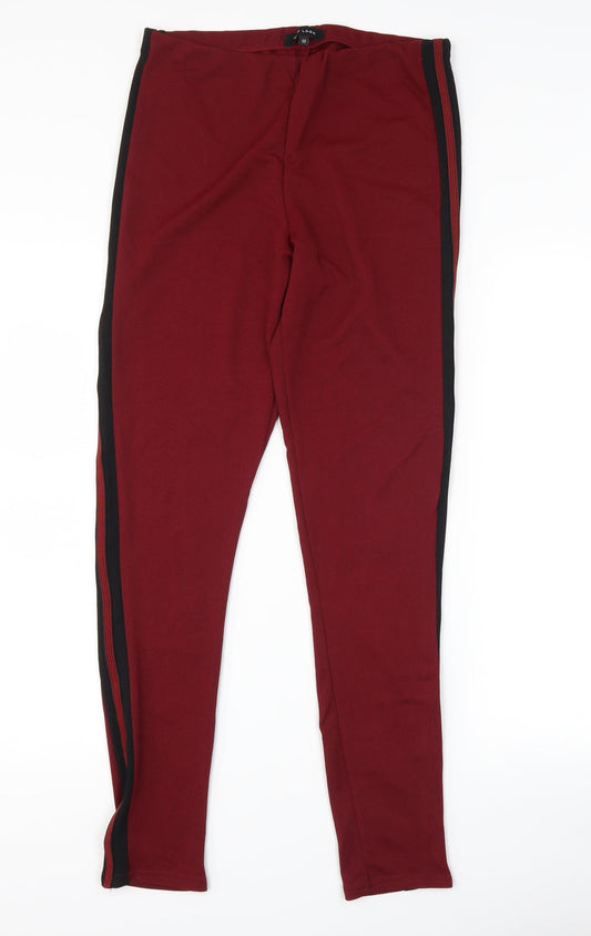 New Look Womens Red   Trousers  Size 12 L28 in