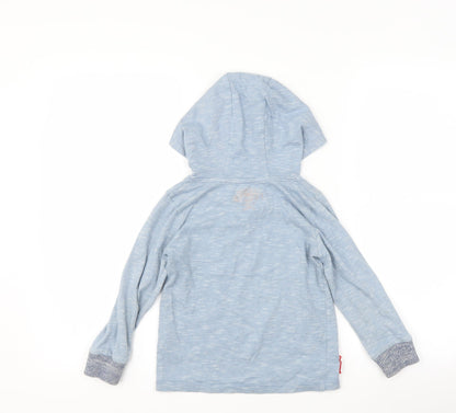 Ladybird Boys Blue Striped  Pullover Hoodie Size 4-5 Years  - star print