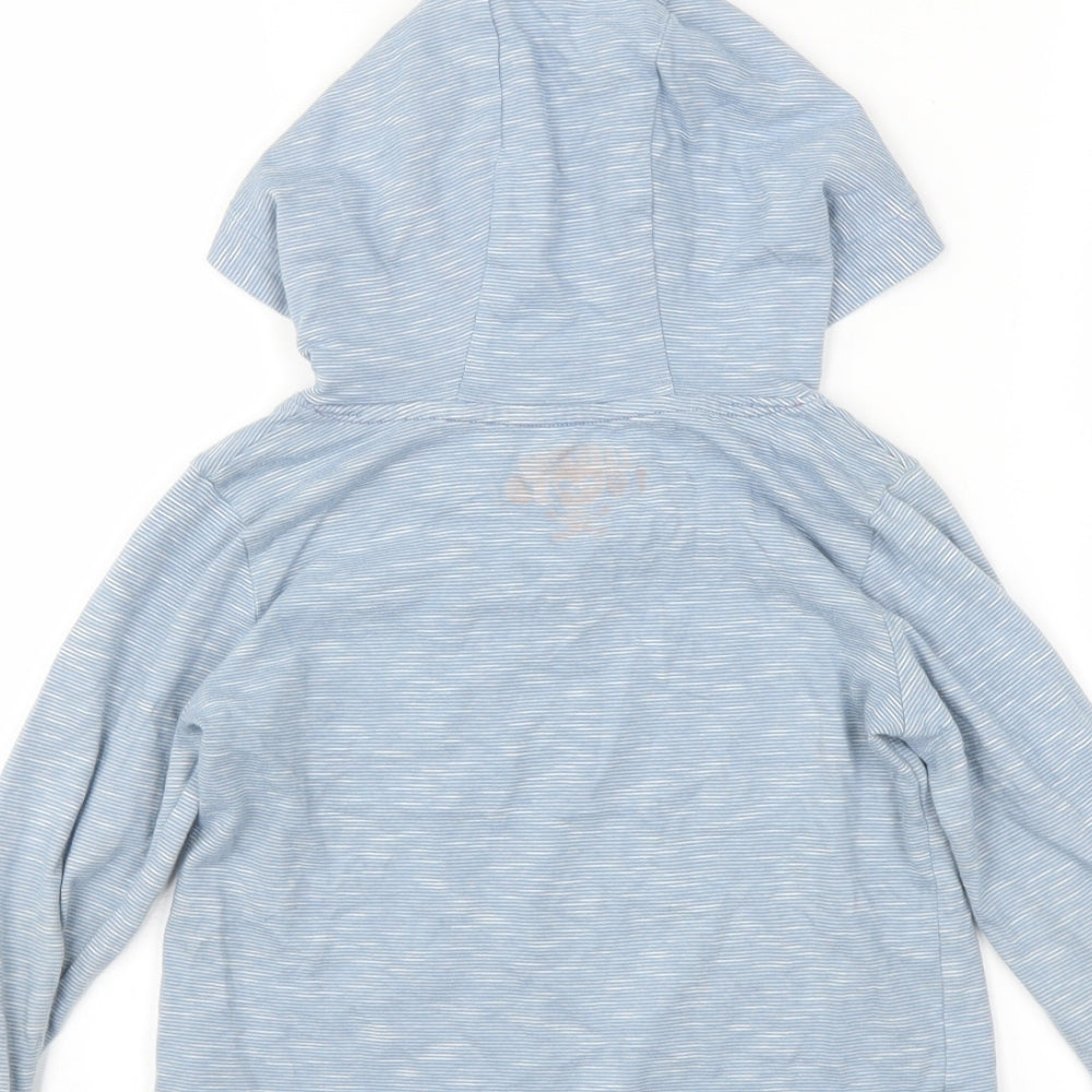 Ladybird Boys Blue Striped  Pullover Hoodie Size 4-5 Years  - star print
