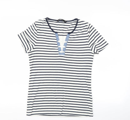 Womens UK Size XS bm casual White Basic T-Shirt