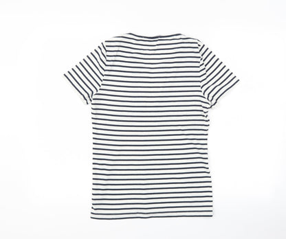 Womens UK Size XS bm casual White Basic T-Shirt