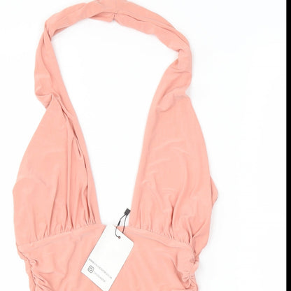 Juliet Womens Pink   Bodysuit One-Piece Size 10