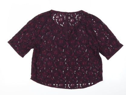 Womens UK Size 10 NEXT Purple Basic T-Shirt
