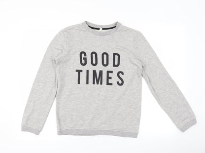 Primark Girls Grey   Pullover Sweatshirt Size 11-12 Years  - good times