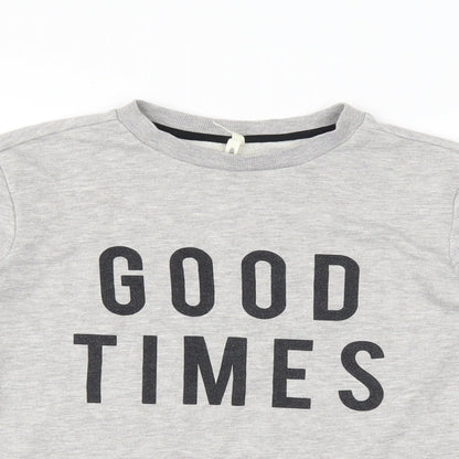 Primark Girls Grey   Pullover Sweatshirt Size 11-12 Years  - good times