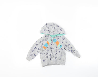 M&Co Boys Grey   Jacket  Size 6-9 Months  - cars