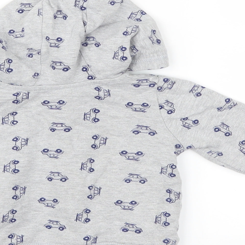 M&Co Boys Grey   Jacket  Size 6-9 Months  - cars