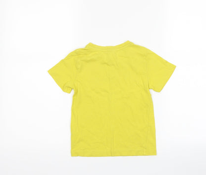 H&M Boys Yellow   Basic T-Shirt Size 3-4 Years  - Venice beach