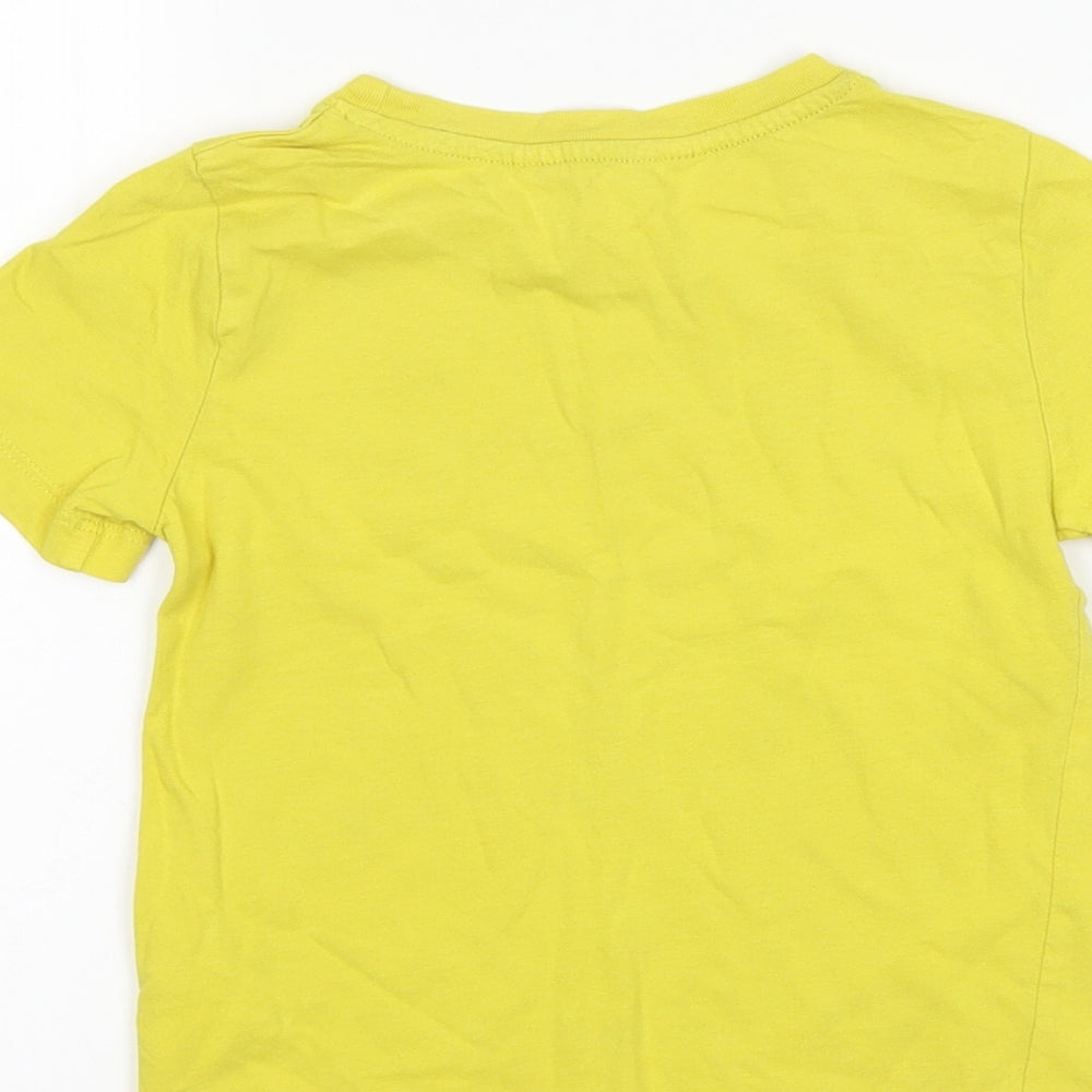 H&M Boys Yellow   Basic T-Shirt Size 3-4 Years  - Venice beach