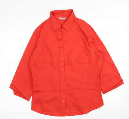 Asda George Womens Red   Basic Button-Up Size 18