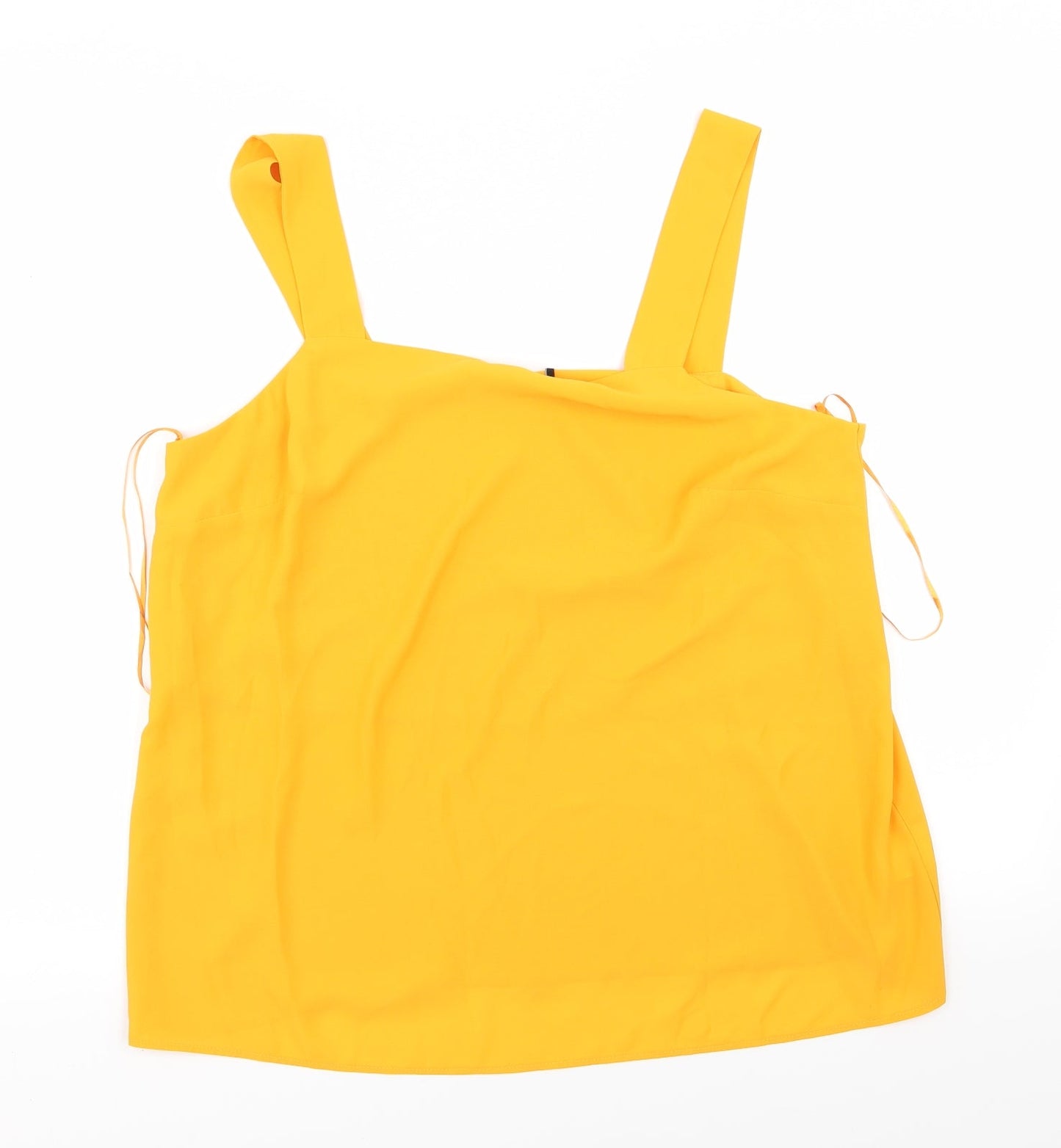 Womens UK Size 14 Preworn Yellow Camisole Tank