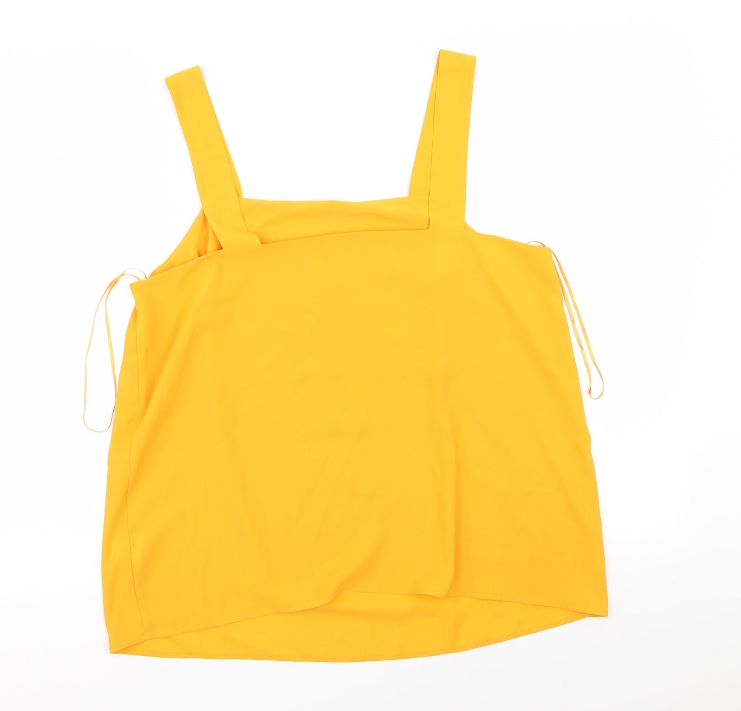 Womens UK Size 14 Preworn Yellow Camisole Tank