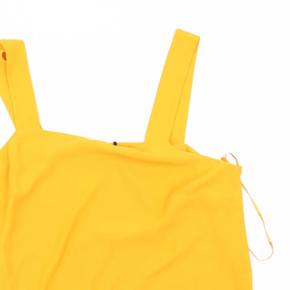 Womens UK Size 14 Preworn Yellow Camisole Tank