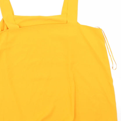Womens UK Size 14 Preworn Yellow Camisole Tank