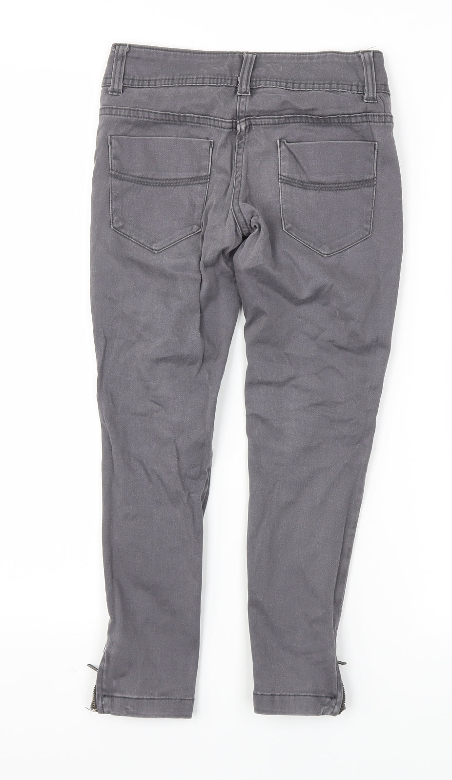 Denim & Co. Girls Grey   Skinny Jeans Size 7-8 Years