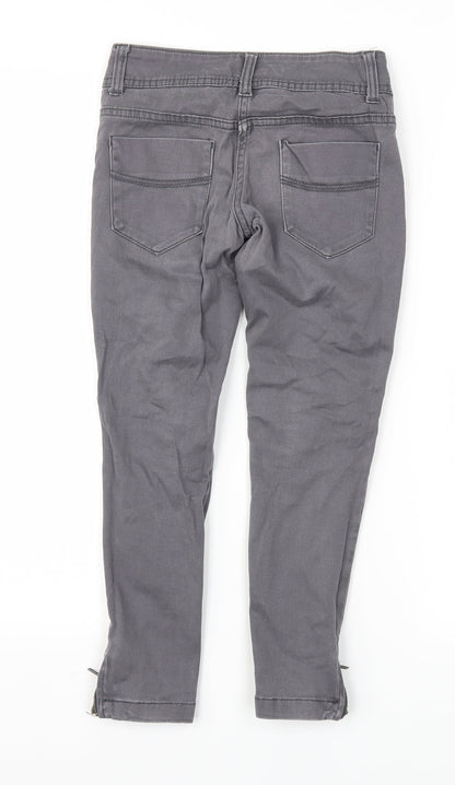 Denim & Co. Girls Grey   Skinny Jeans Size 7-8 Years