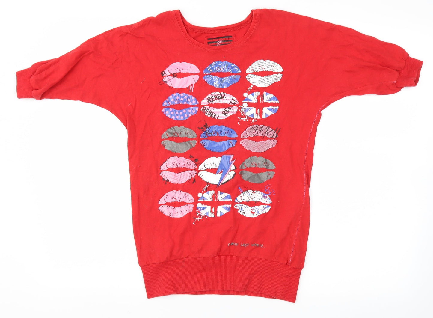 Sammy Girls Red   Basic T-Shirt Size 10-11 Years