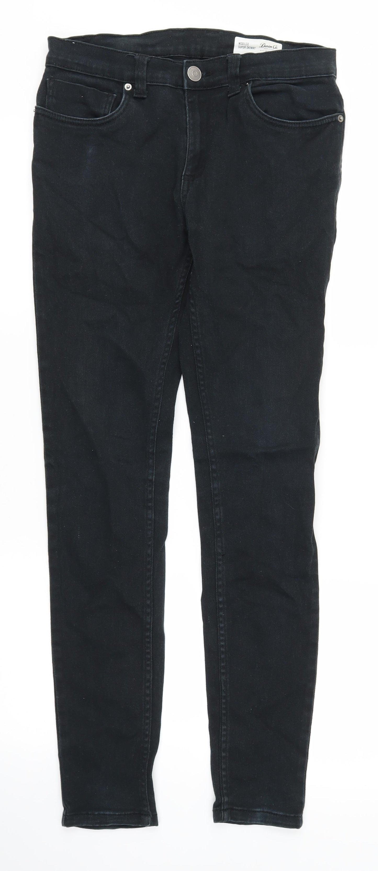 denim &co  Womens Black   Skinny Jeans Size 30 L32 in