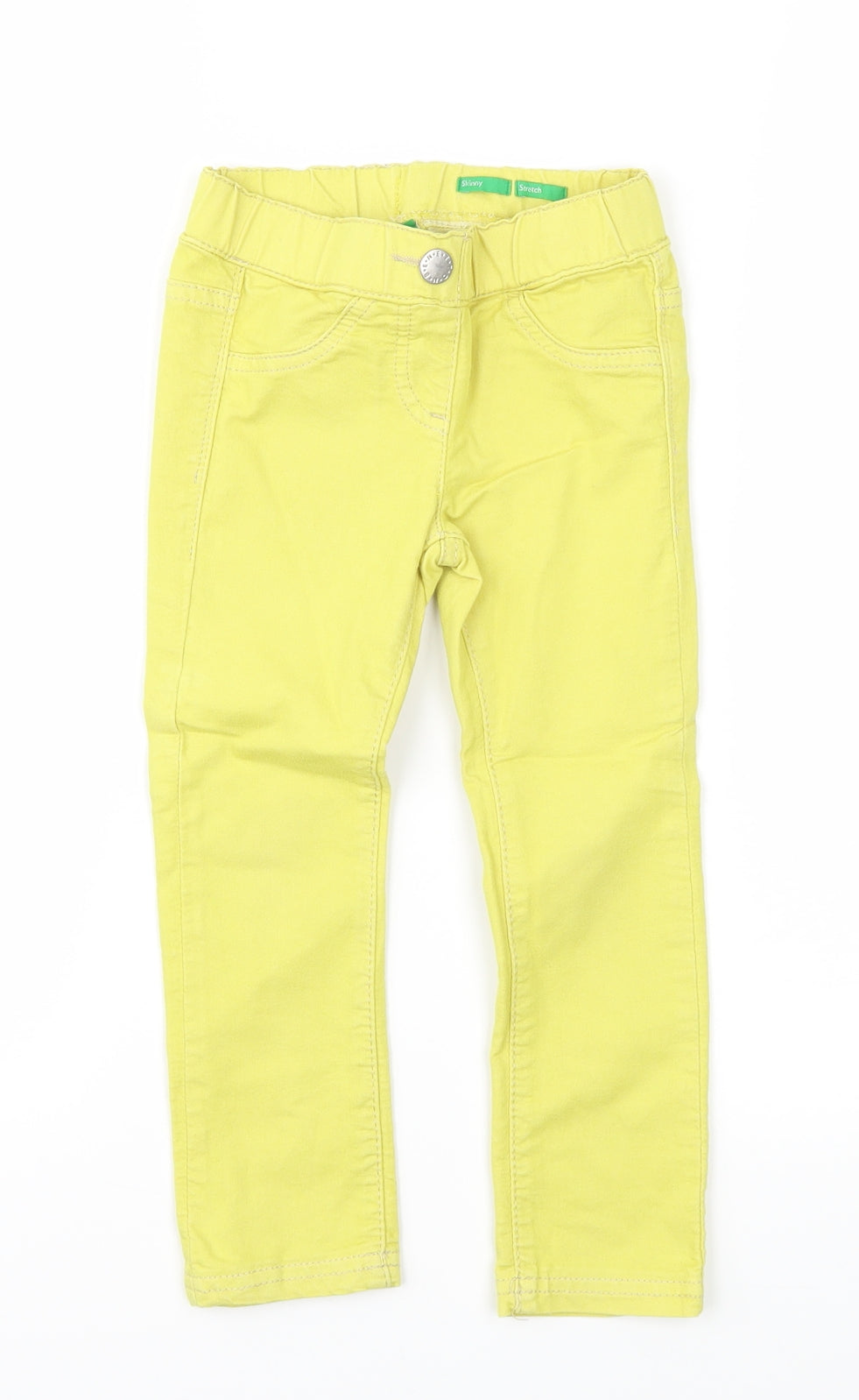 preworn  Girls Yellow   Jegging Trousers Size 2XS