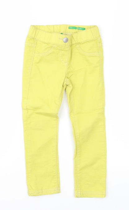 preworn  Girls Yellow   Jegging Trousers Size 2XS