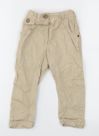 NEXT Girls Beige   Chino Trousers Size 2-3 Years