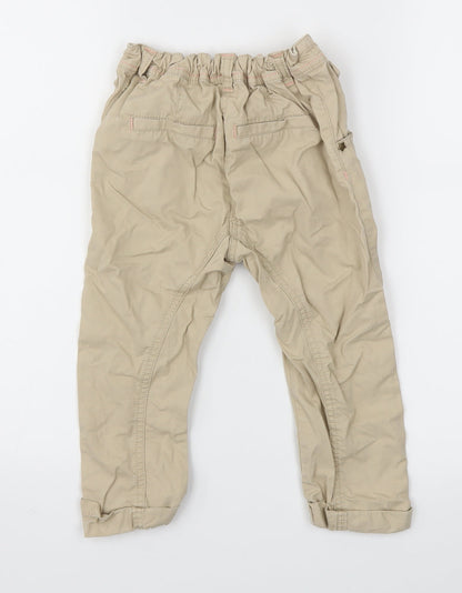 NEXT Girls Beige   Chino Trousers Size 2-3 Years