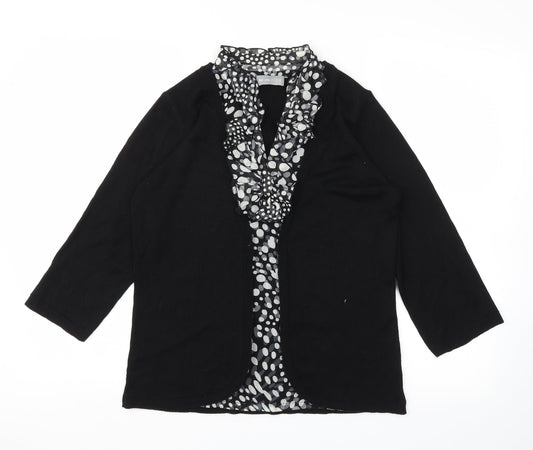 Womens UK Size 12 m&s Black Basic T-Shirt