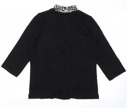 Womens UK Size 12 m&s Black Basic T-Shirt