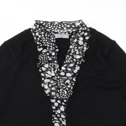 Womens UK Size 12 m&s Black Basic T-Shirt