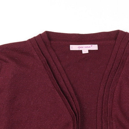 Per Una Womens Purple   Cardigan Jumper Size 14