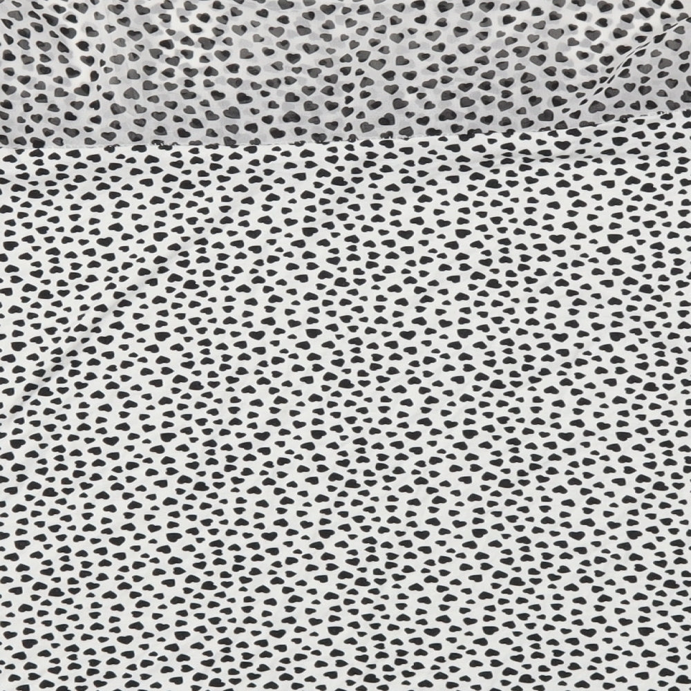 Preworn Womens White Polka Dot  Basic T-Shirt Size 14