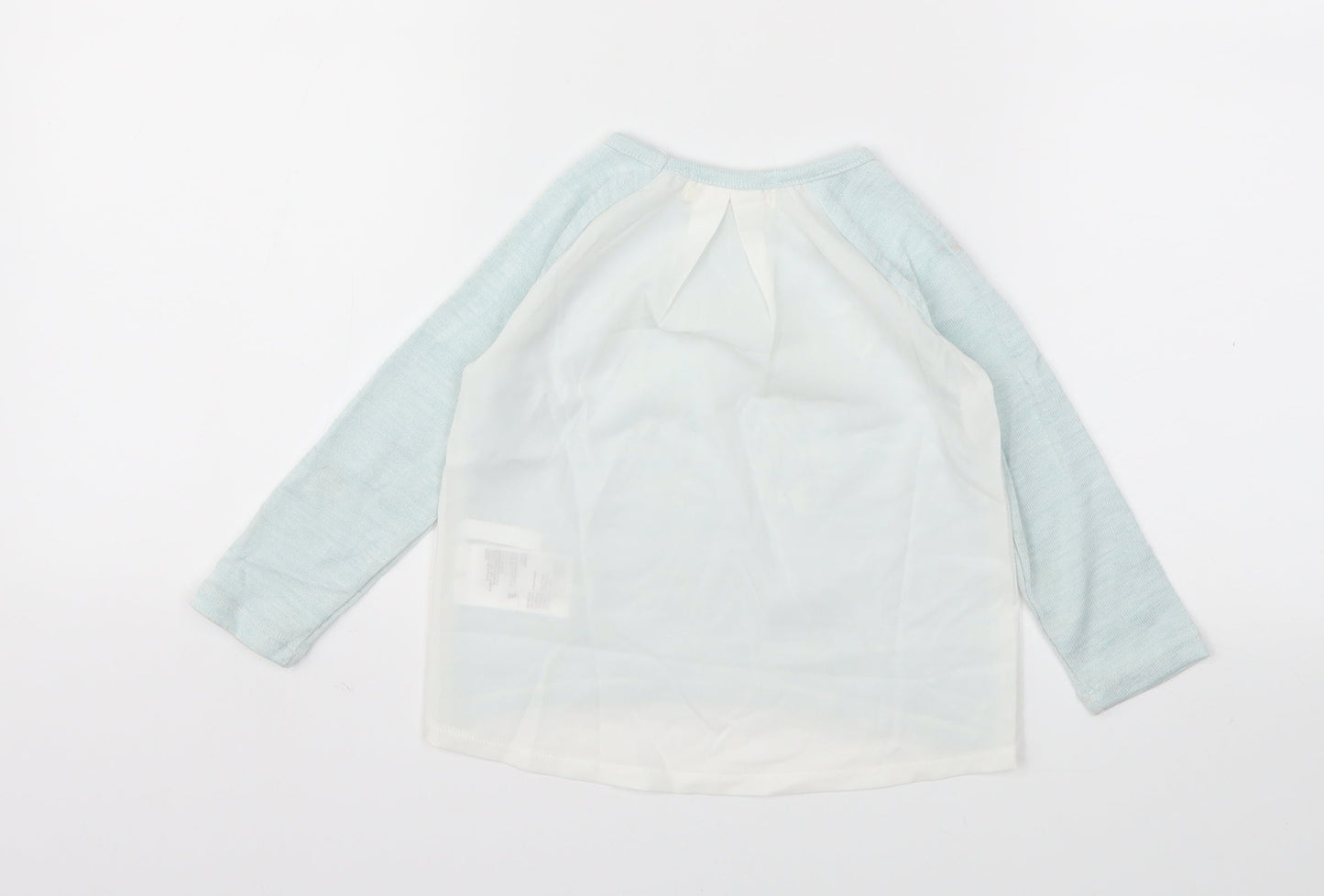 H&M Girls Blue Animal Print  Basic T-Shirt Size 2 Years