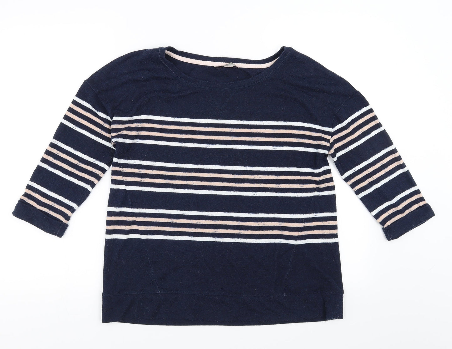 Marks and Spencer Womens Blue Striped  Pullover Jumper Size 12