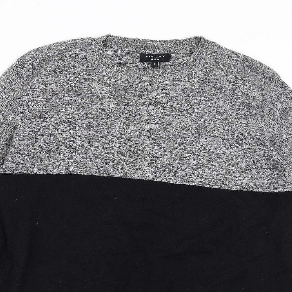 New Look Mens Black   Pullover Jumper Size L