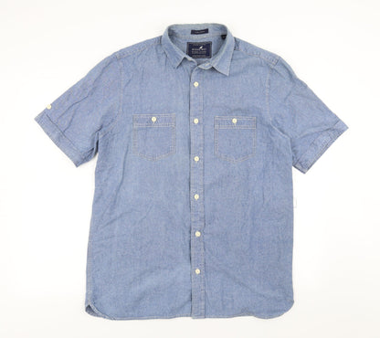 STONE BAY Mens Blue    Button-Up Size M