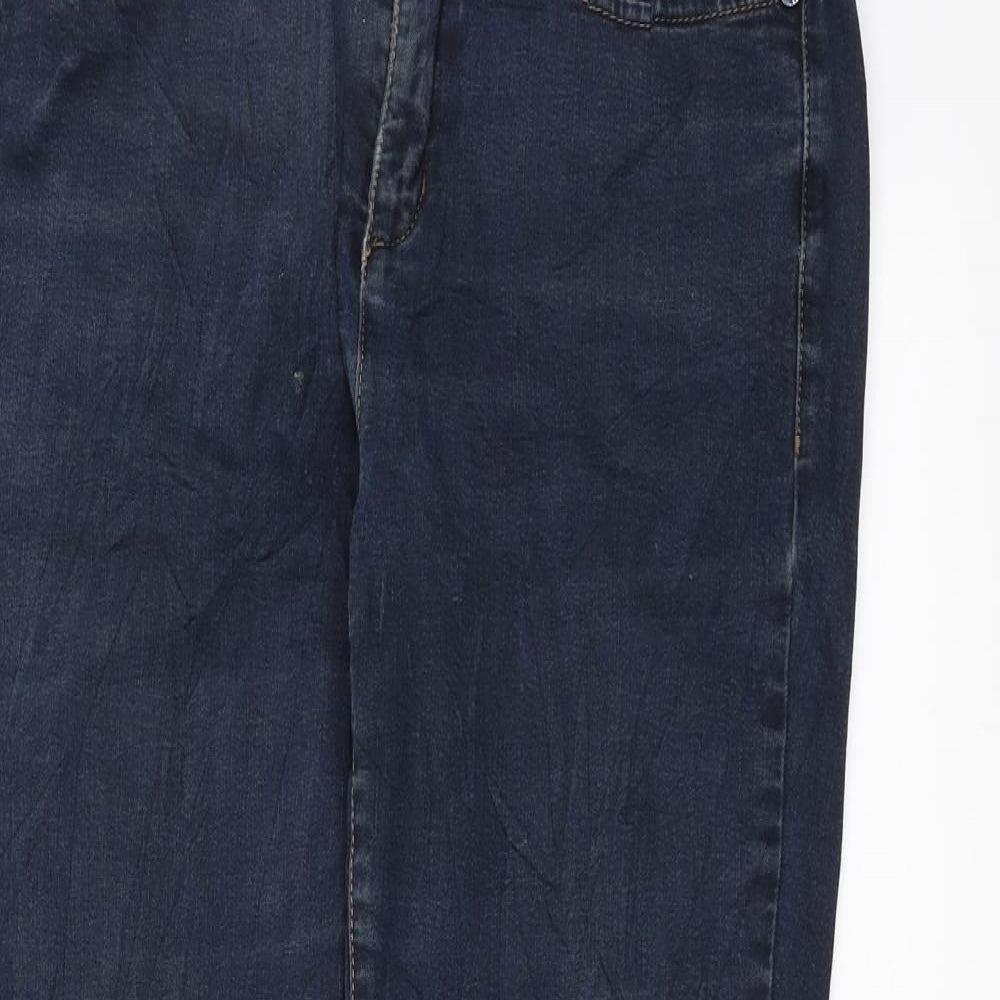 Womens UK Size 12 Cambio Regular Fit Skinny Blue Jeans