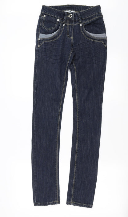 Womens UK Size 6 OKAY Extra-Slim Fit Skinny Blue Jeans