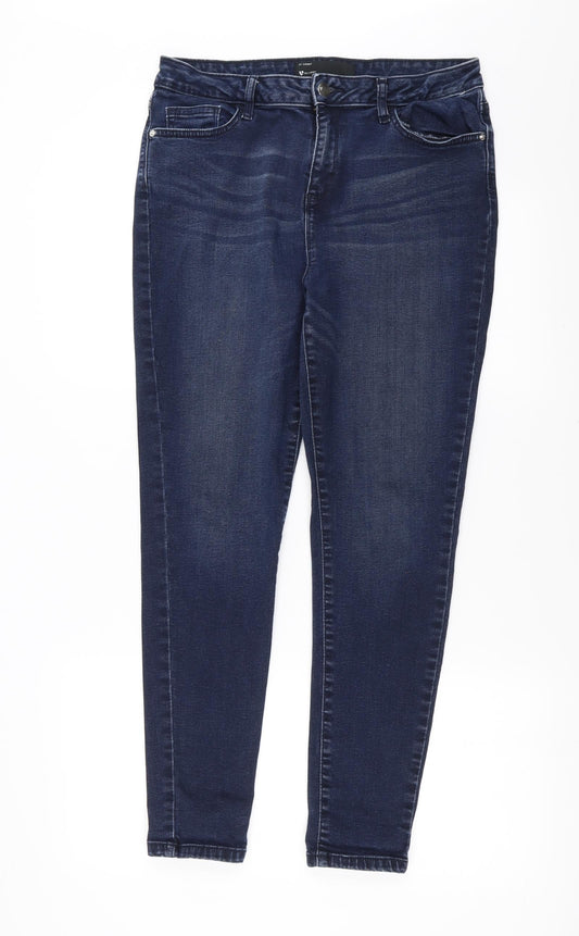 Very Womens Blue  Denim Skinny Jeans Size 30 in L28 in - short Leg