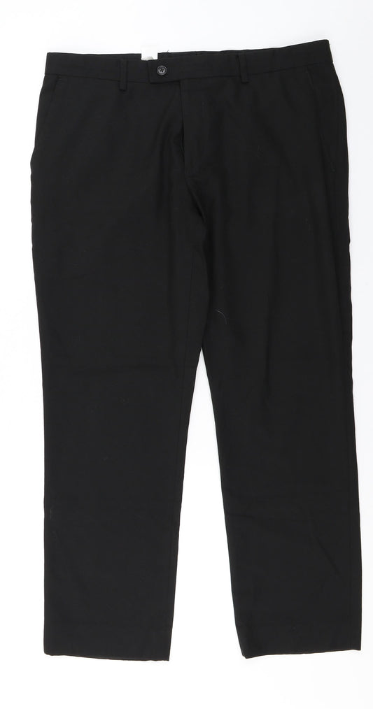 Womens UK Size 36 in NEXT Regular Fit Dress Pants Black Trousers
