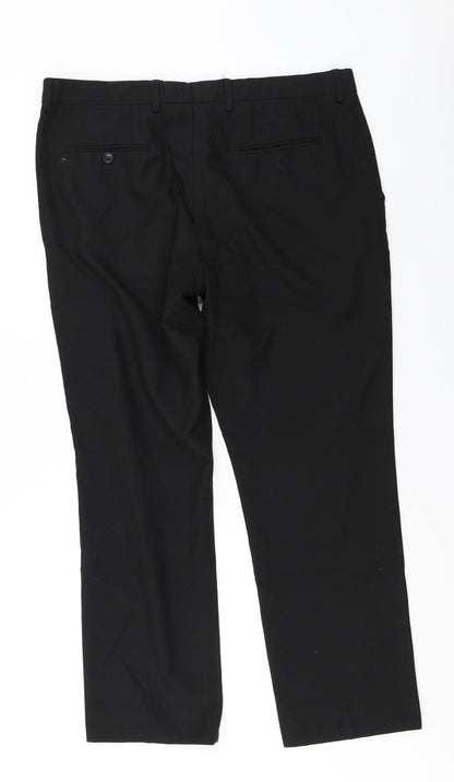 Womens UK Size 36 in NEXT Regular Fit Dress Pants Black Trousers