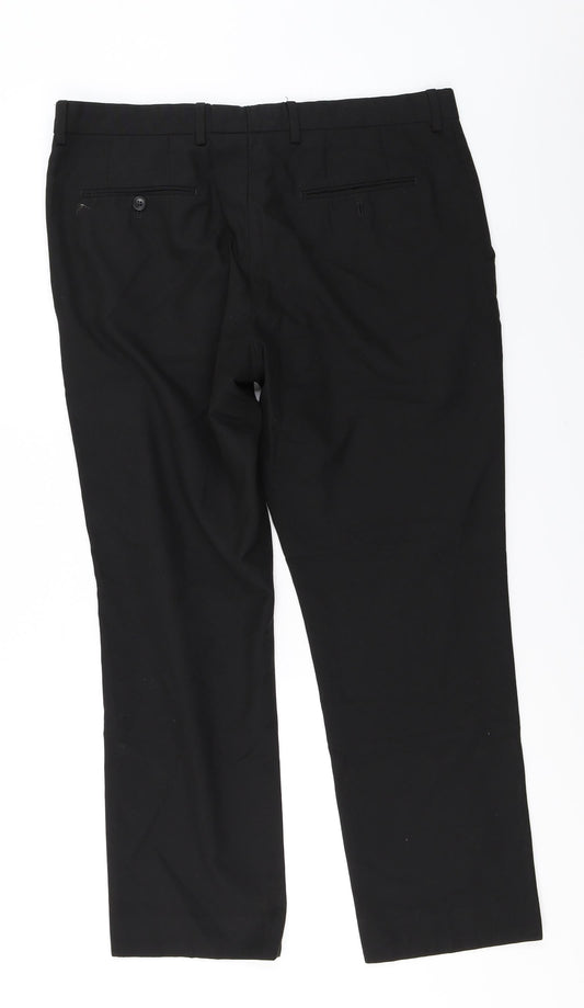 Womens UK Size 36 in NEXT Regular Fit Dress Pants Black Trousers