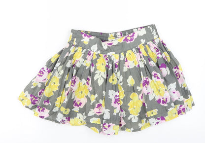 Johnnie B Womens Green Floral  Mini Skirt Size XS